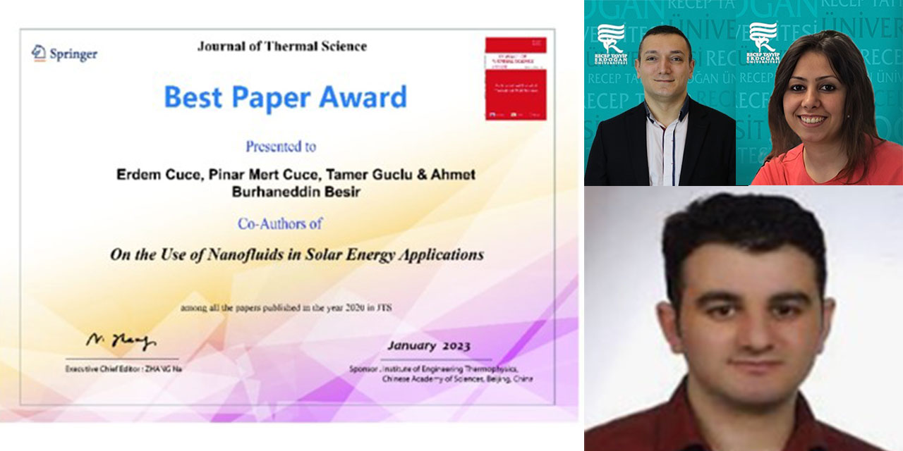 Recep Tayyip Üniversitesi Öğretim Üyelerine Uluslararası ödül!