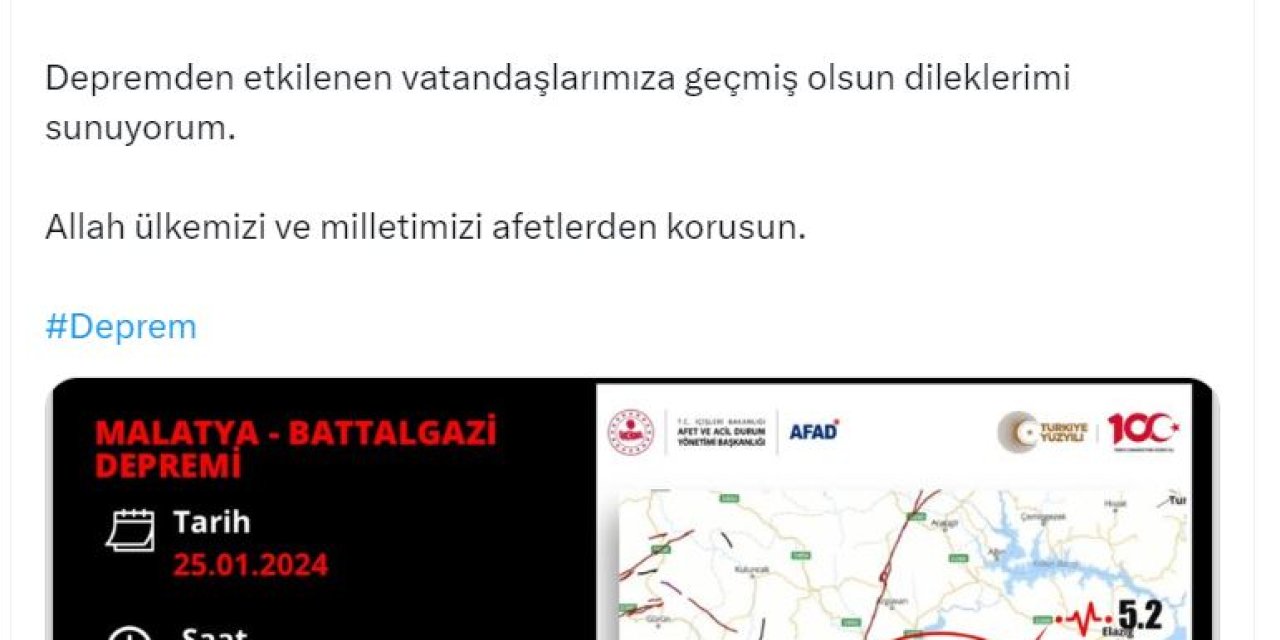 Malatya'da 5.2 Büyüklüğünde Deprem (2)