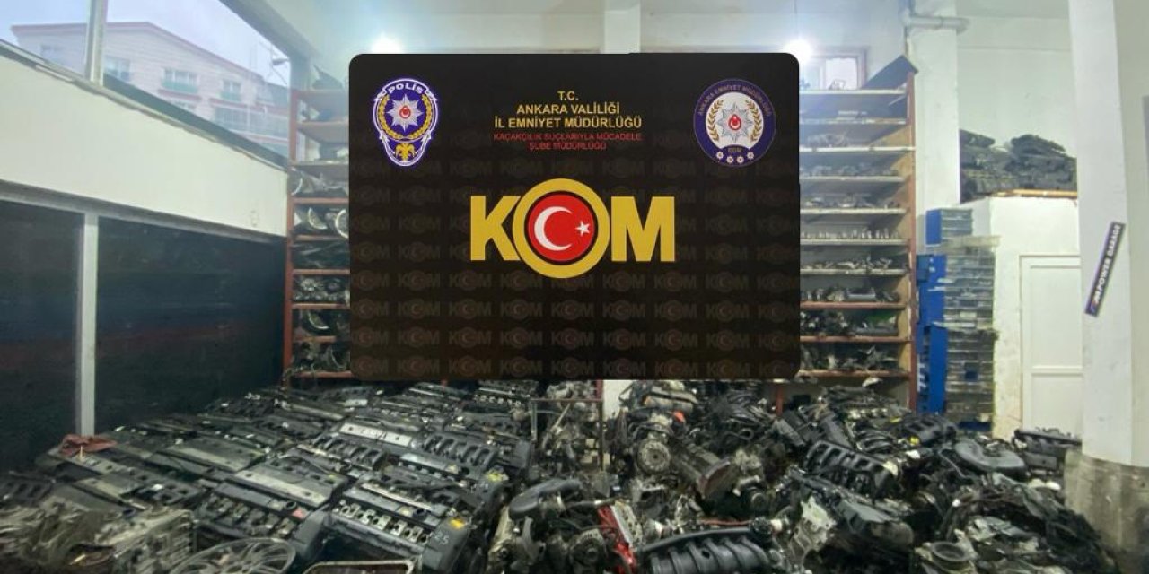 Başkentte Çok Sayıda Kaçak Araç Parçası Ele Geçirildi