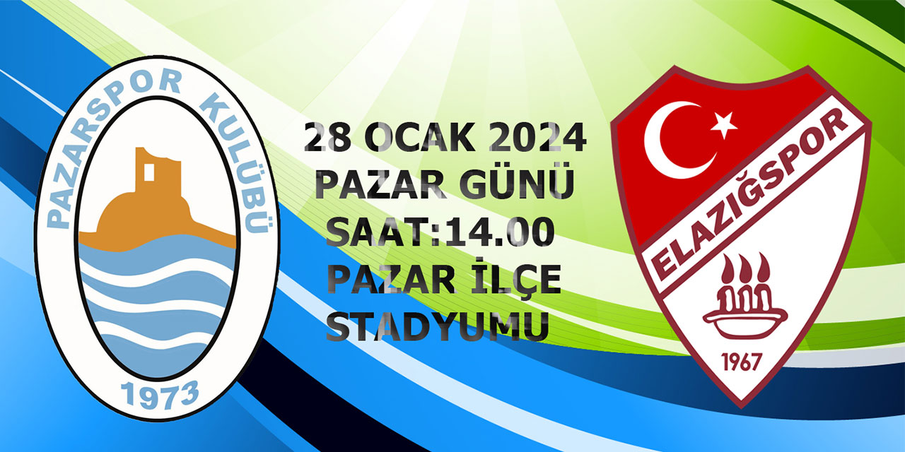 Pazarspor'un Elazığspor Maçı 11'i Belli Oldu