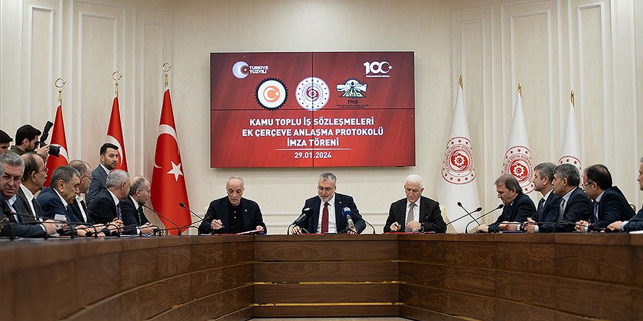"Kamu Toplu İş Sözleşmeleri Ek Çerçeve Anlaşma Protokolü" imzalandı