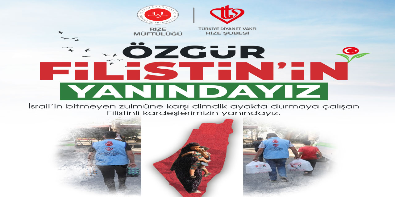 Rize’de “Özgür Filistin’in Yanındayız” Yardım Kampanyası