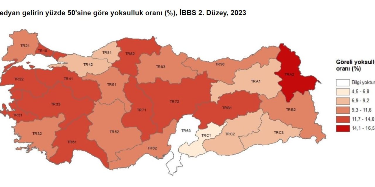 Tüik: 2023'te Yoksulluk 0,5 Puan Azaldı