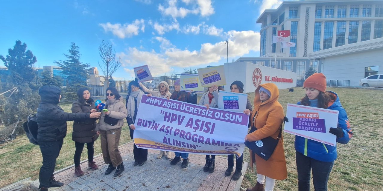 Ankara'da 'Hpv Aşısı' İçin Basın Açıklaması