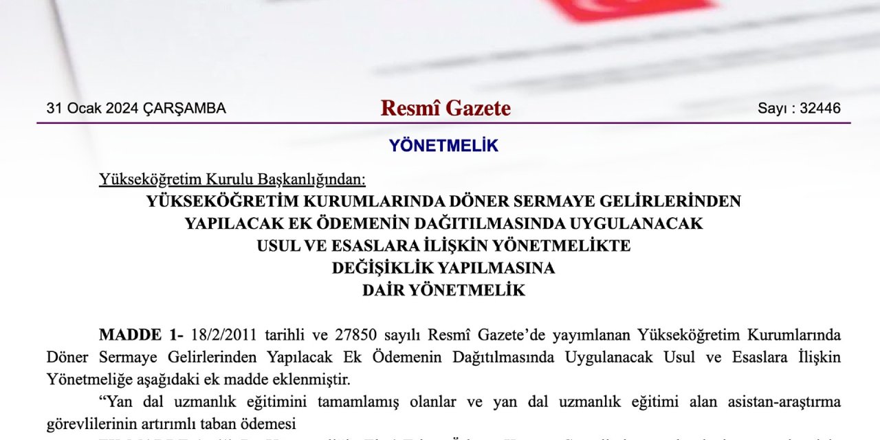 Yök, Yan Dal Uzmanları Ve Asistanların Ek Ödemelerini Artırdı