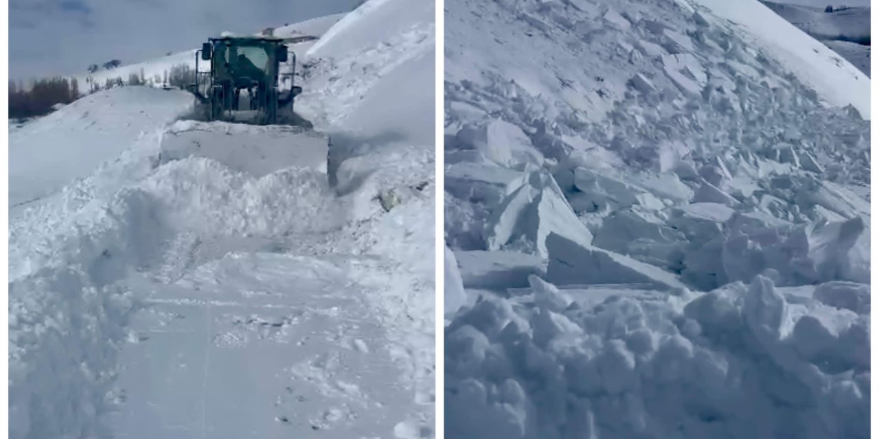 Muş’ta Köy Yoluna Çığ Düştü