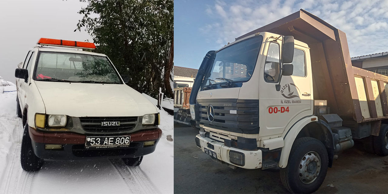 Rize İl Özel İdaresinden 2 araç satışı