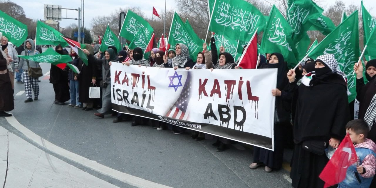 (Geniş Haber)-fatih'te Filistin'e Destek Yürüyüşü