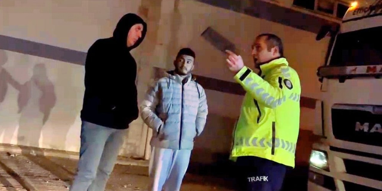 Polis Denetiminde Tır'ı Bırakıp Kaçtığı Bölgeye Taksi İle Gelince Yakalandı; 23 Bin 632 Tl Ceza Yazıldı