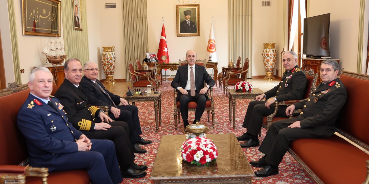 Bakan Güler Ve Komutanlardan Tbmm Başkanı Kurtulmuş'a Ziyaret