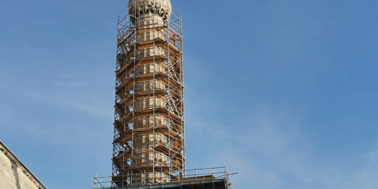 Ayasofya 2'nci Bayezid Minaresi'nde Restorasyon