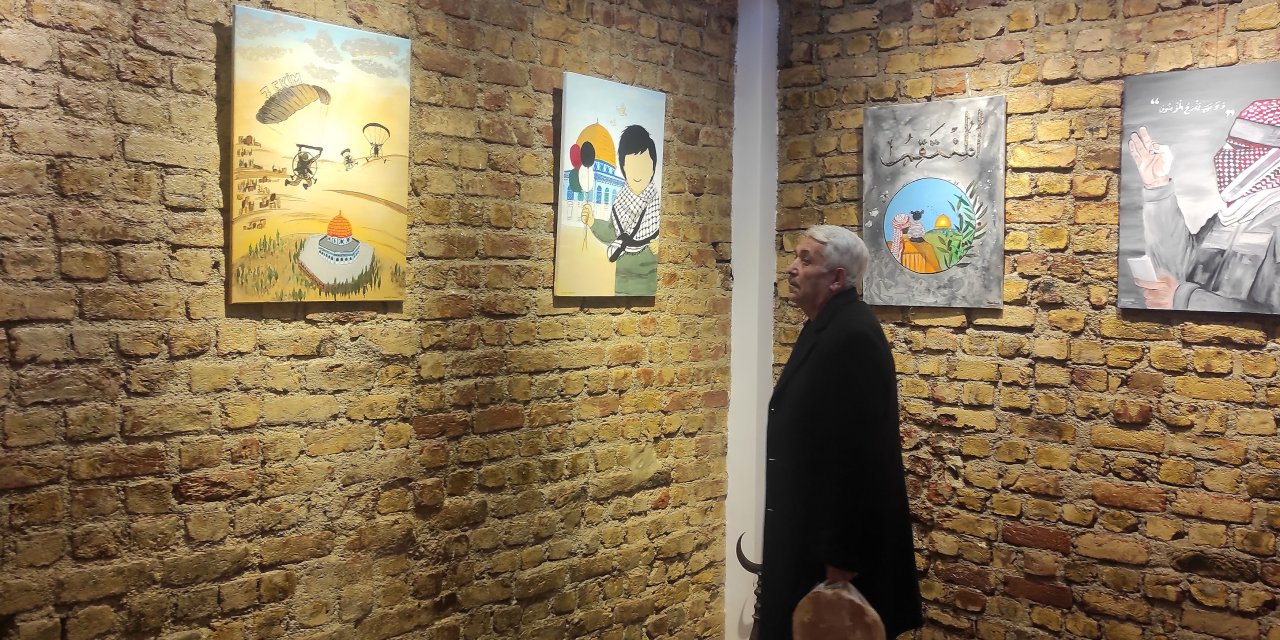 Beyoğlu'nda Filistin Konulu Resim Sergisi Açıldı