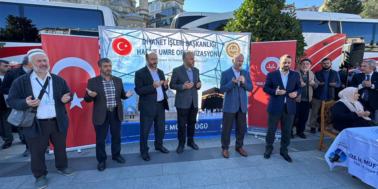Rizeli umreciler kutsal topraklara uğurlandı