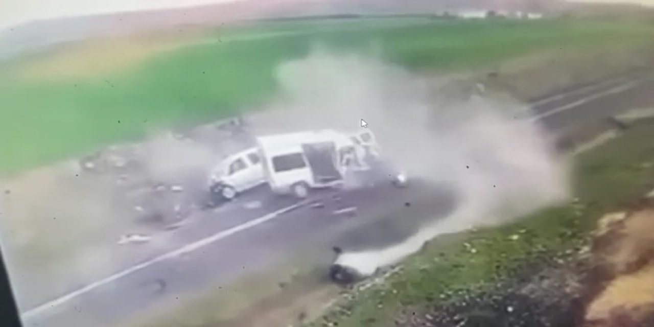 6 Kişinin Yaralandığı Zincirleme Kaza, Kamerada