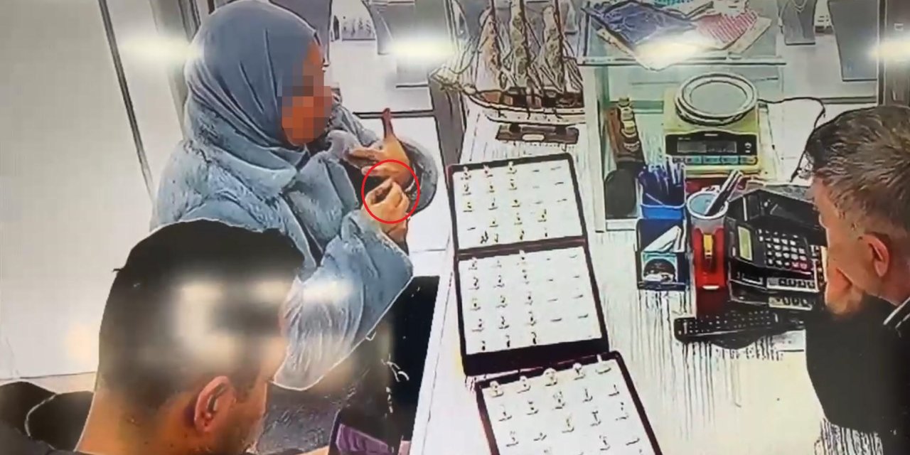 Kuyumcuda 7 Bin Tl’lik Yüzük Hırsızlığı Kamerada