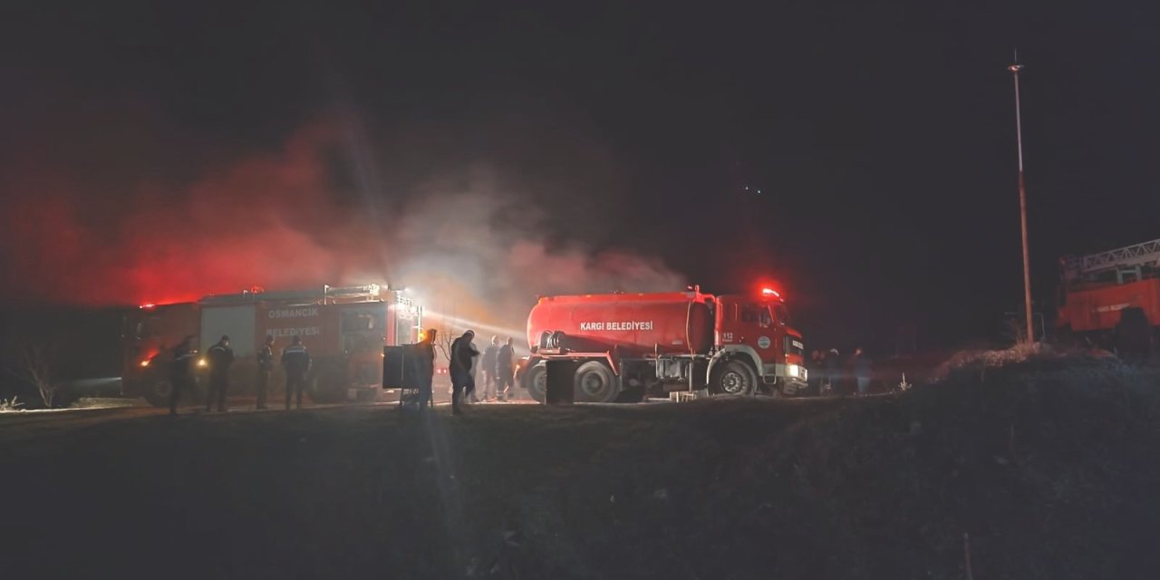 Çorum’da İşçilerin Kaldığı Konteyner Yandı