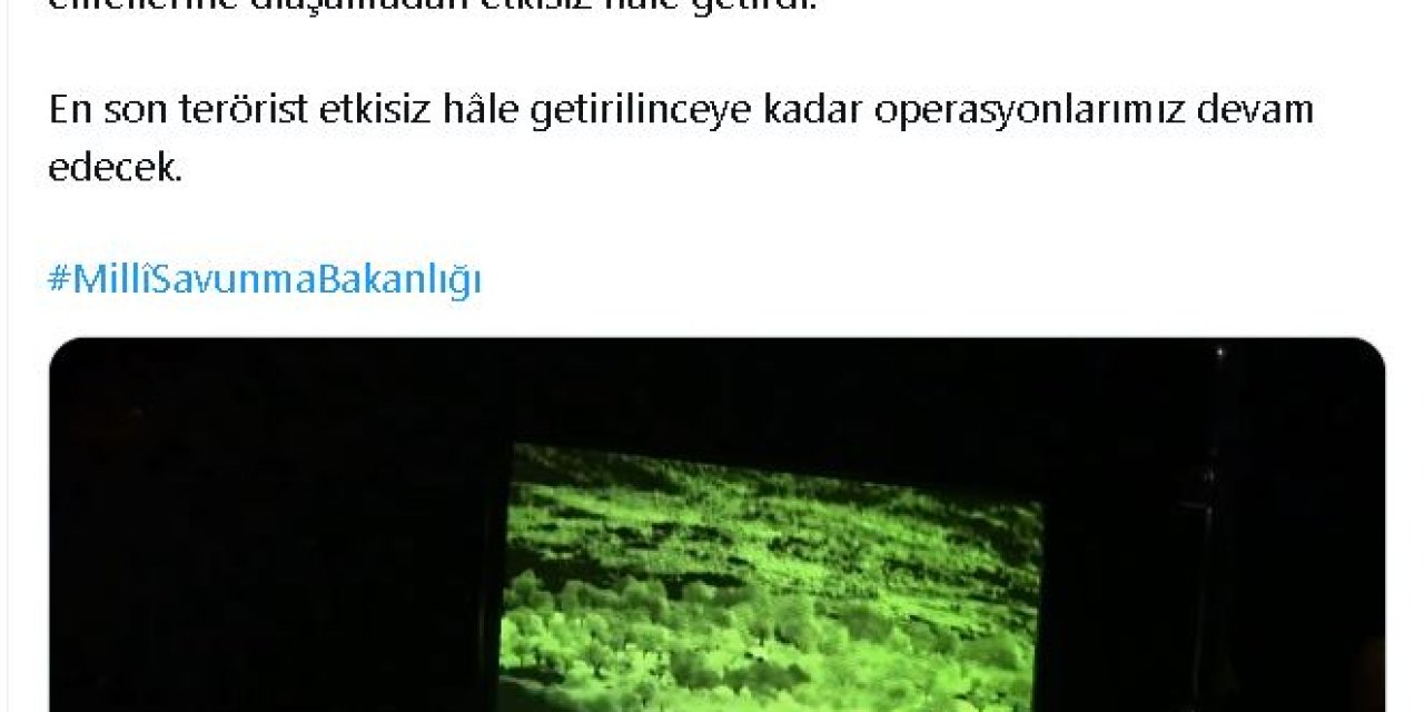 Msb: Suriye'nin Kuzeyinde 3 Terörist Etkisiz Hale Getirildi