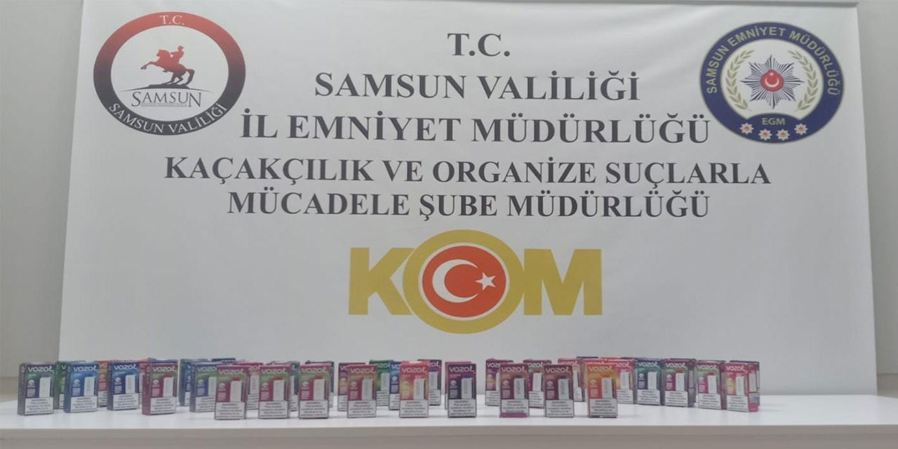 Samsun'da gümrük kaçağı elektronik sigaralar ele geçirildi