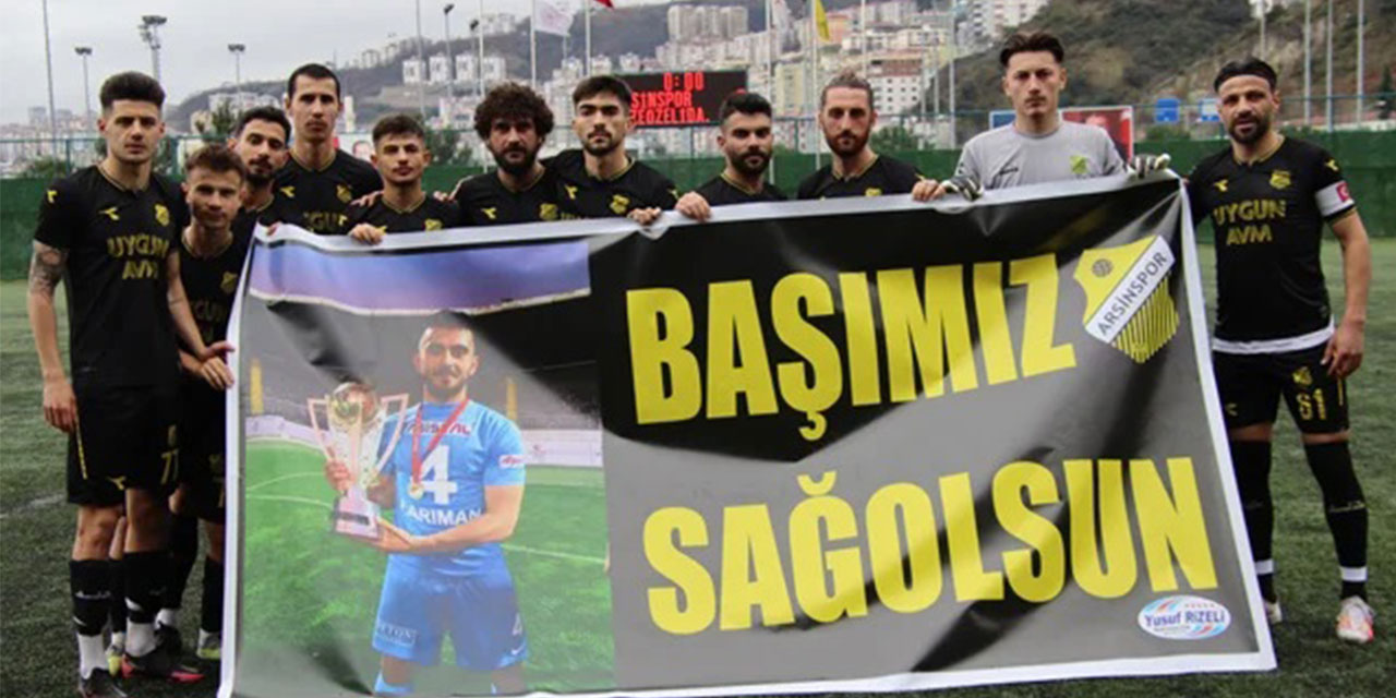 Rize Özel İdarespor Fatih Kaan Arıman'ın yası ile sahaya çıktı