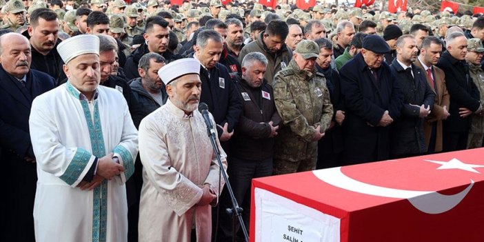 Pençe-Kilit Operasyonu'nda şehit olan Salih Ay, Erzincan'da son yolculuğuna uğurlandı