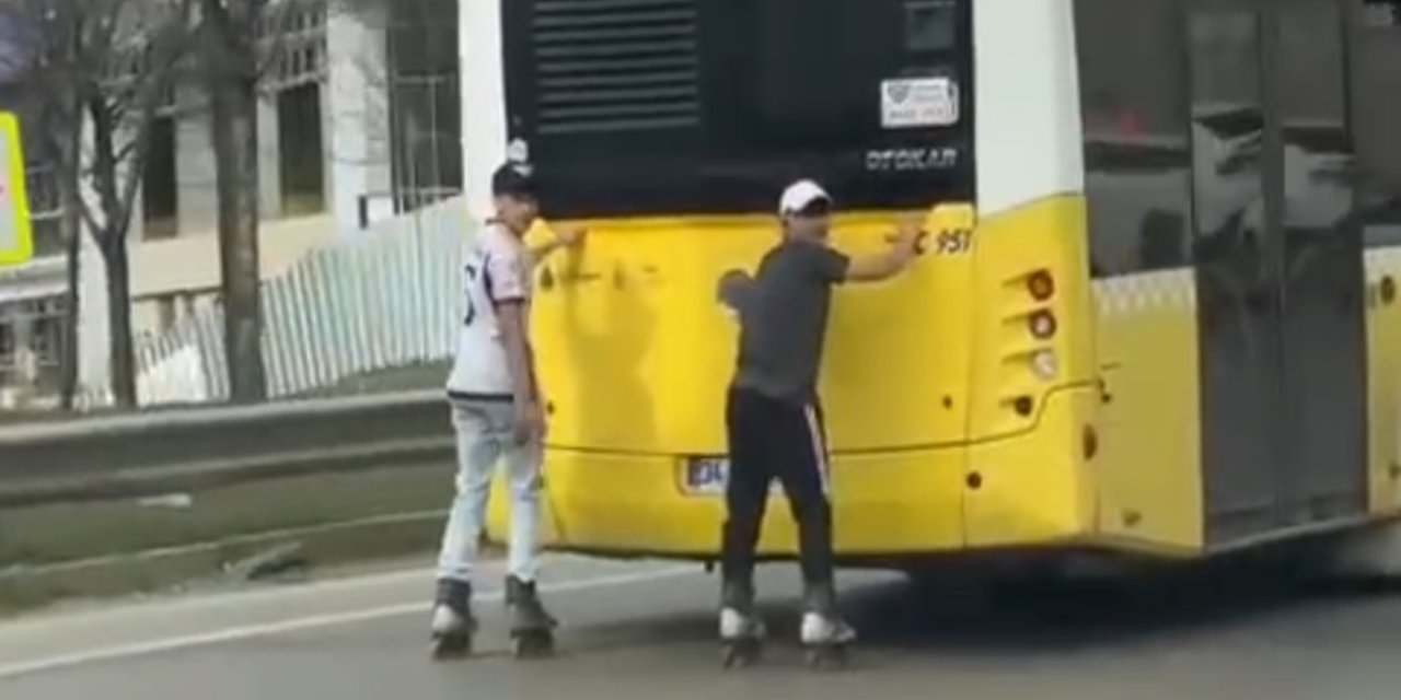 Ümraniye Ve Fatih'te Patenli Gençlerin Tehlikeli Yolculuğu