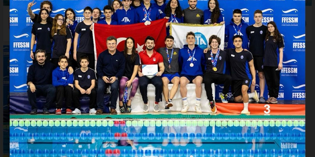 Ata Spor Kulübü Yüzücüleri Fransa'dan Tarihi Başarılarla Yurda Döndü