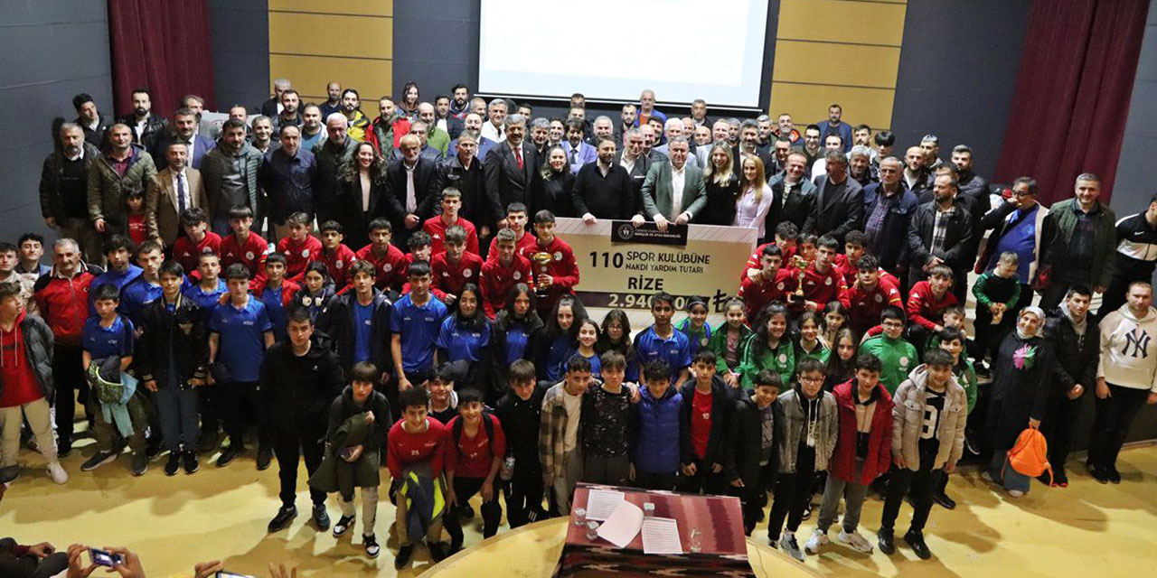 Rize’de Amatör Spor Kulüplerine Yardım Programı Yapıldı