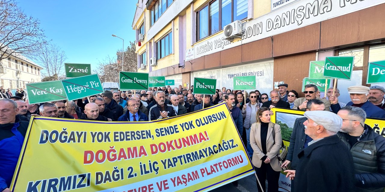 Tunceli Belediyesi'nin 'Ağaç Kesimi' Dilekçesine Tepki Yürüyüşü