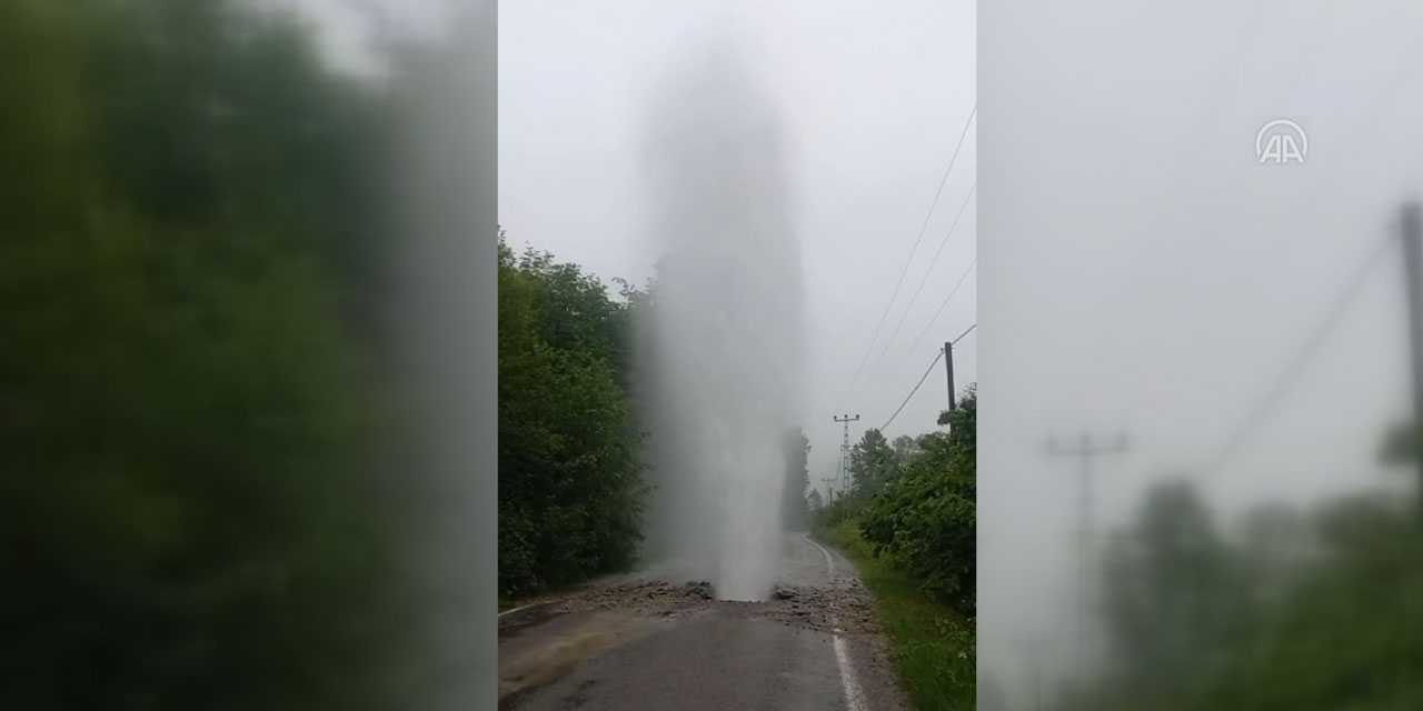 Trabzon'da ana su hattı patladı