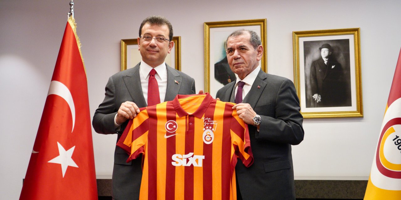 İbb Başkanı Ekrem İmamoğlu, Galatasaray Başkanı Dursun Özbek'i Ziyaret Etti