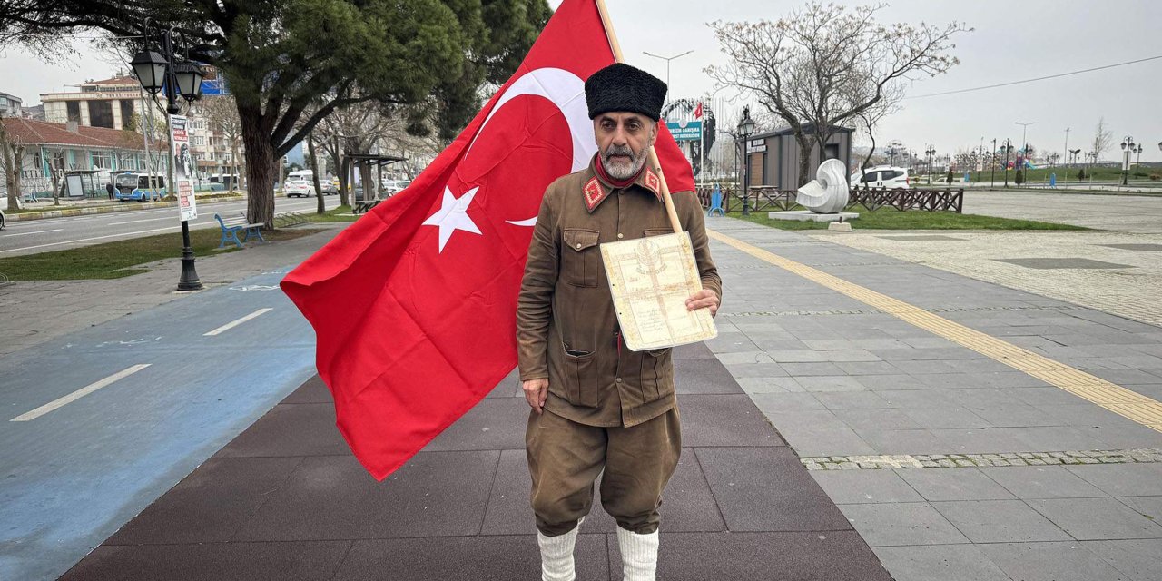 Çanakkale Şehitleri İçin Yürüyen Gazi Torunu, Tekirdağ'a Ulaştı