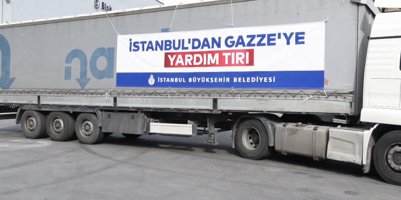 İstanbul - İmamoğlu Gazze'ye Yardım Götüren Tır'ların Uğurlama Törenine Katıldı