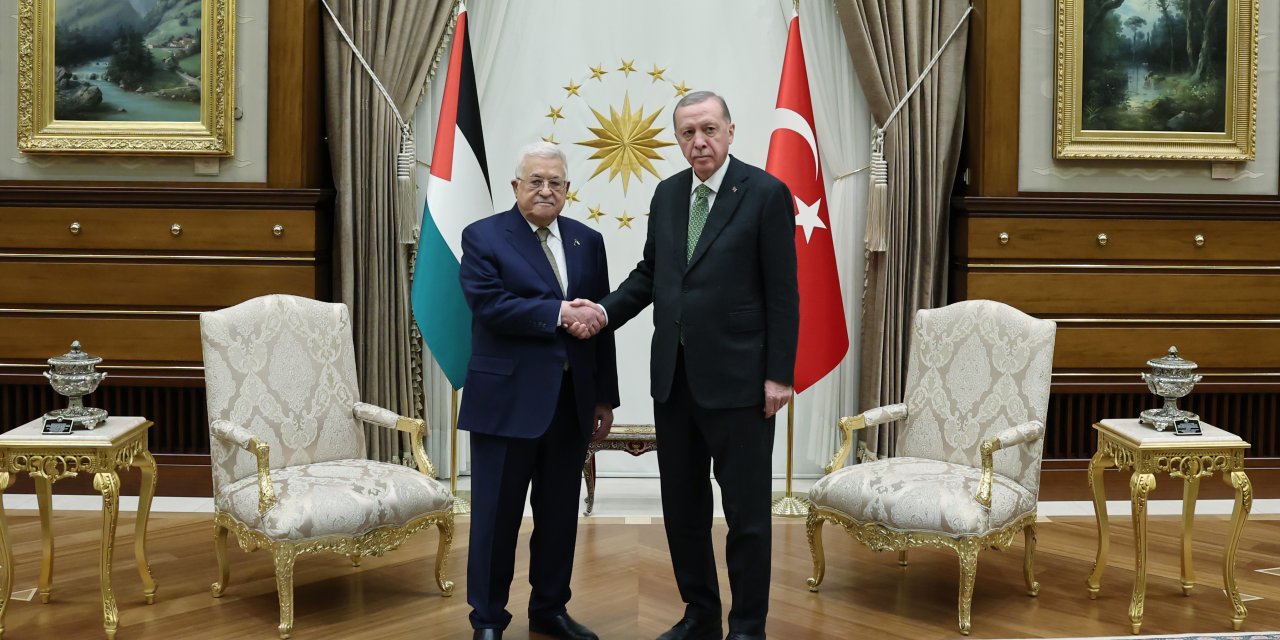 Cumhurbaşkanı Erdoğan, Filistin Devlet Başkanı Abbas İle Görüştü