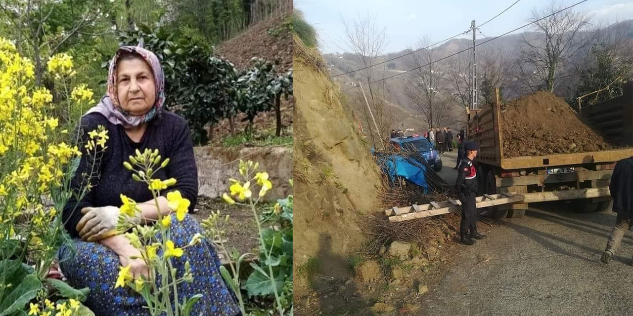 Trabzon'da kamyonun çarptığı yaşlı kadın öldü