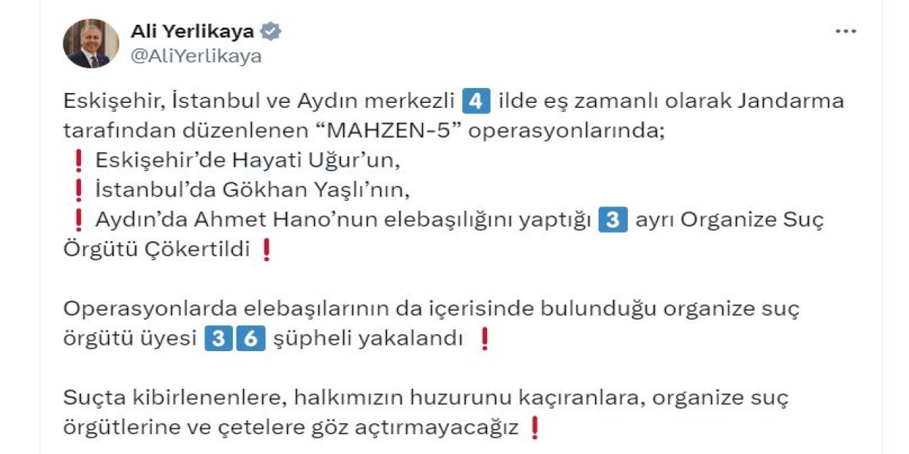 4 İlde 'Mahzen-5' Operasyonu; 36 Gözaltı