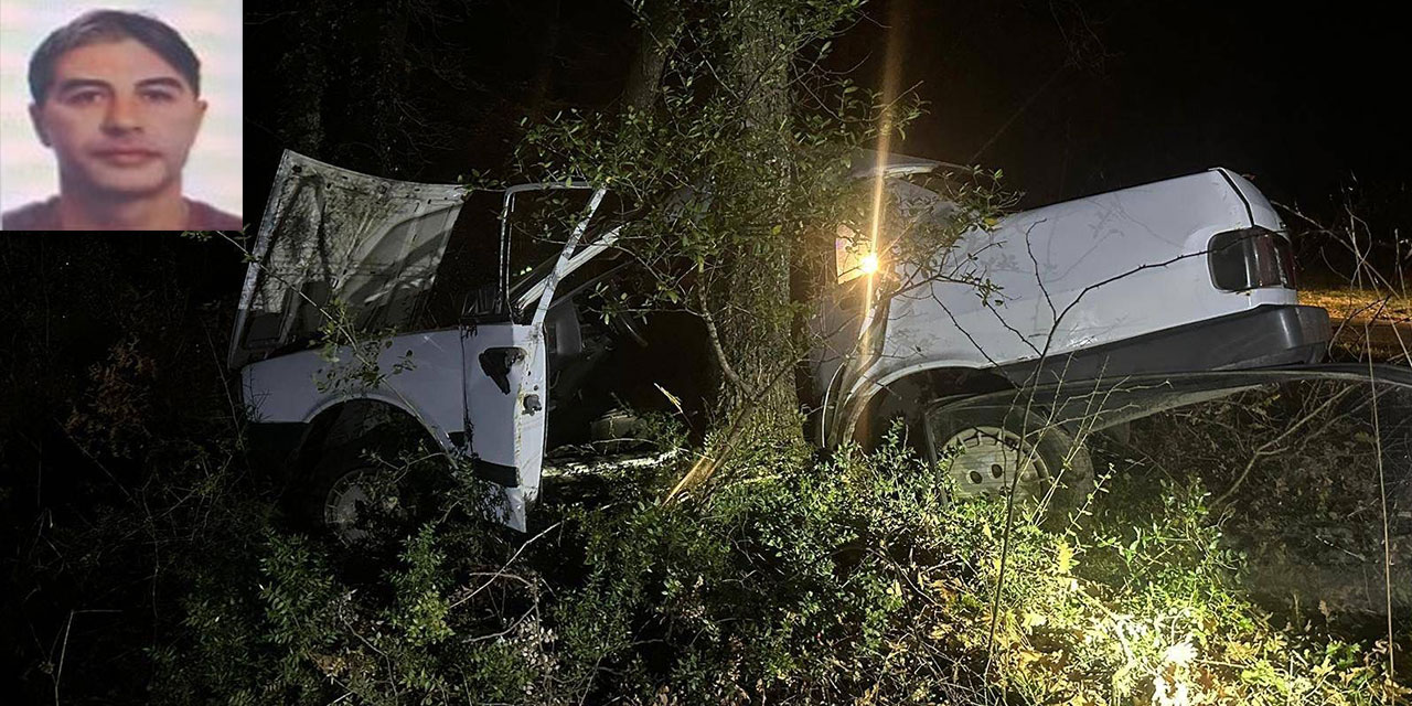 Otomobil Ağaca Çarptı; Sürücü Öldü, Eşi Yaralı