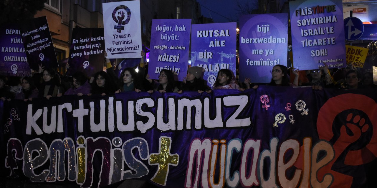 İstanbul-beyoğlu'nda 22'nci Feminist Gece Yürüyüşü
