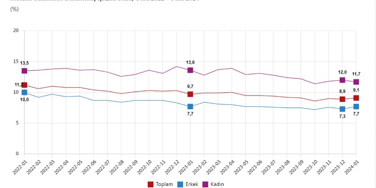 Tüik: Ocakta İşsizlik Arttı