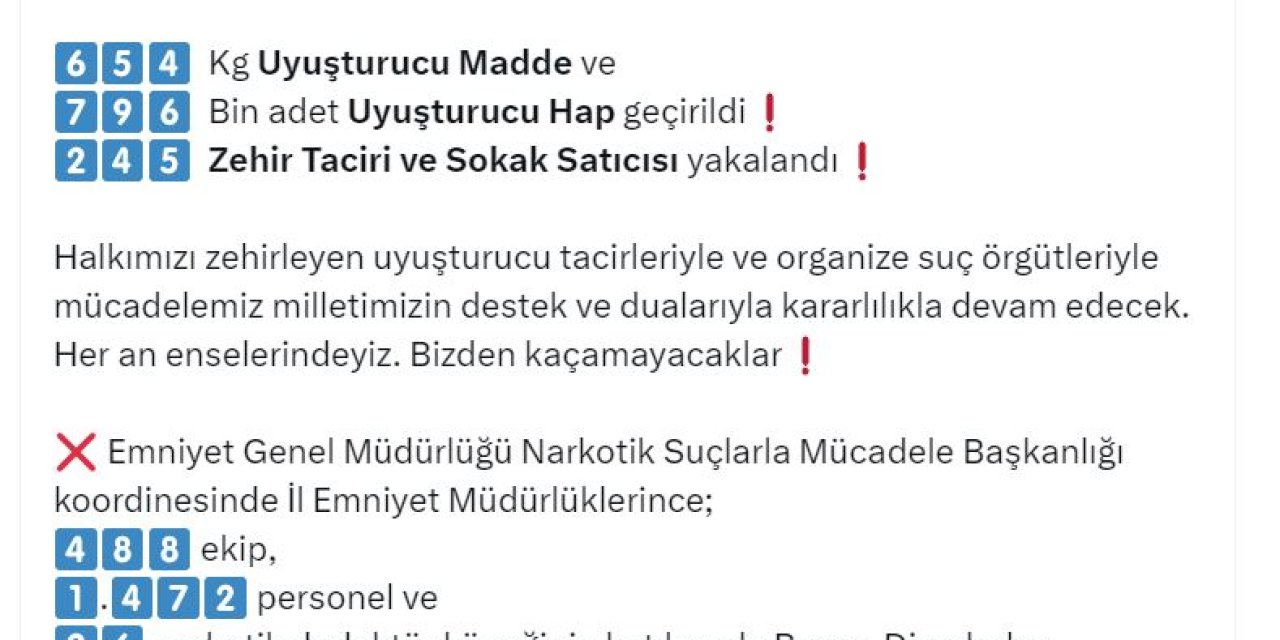 25 İlde 'Narkoçelik-6' Operasyonu: 245 Gözaltı