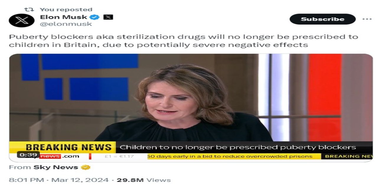 İngiltere’de Cinsiyet Değişimi İçin Çocuklarda Ergenlik Engelleyici İlaç Verilmeyecek