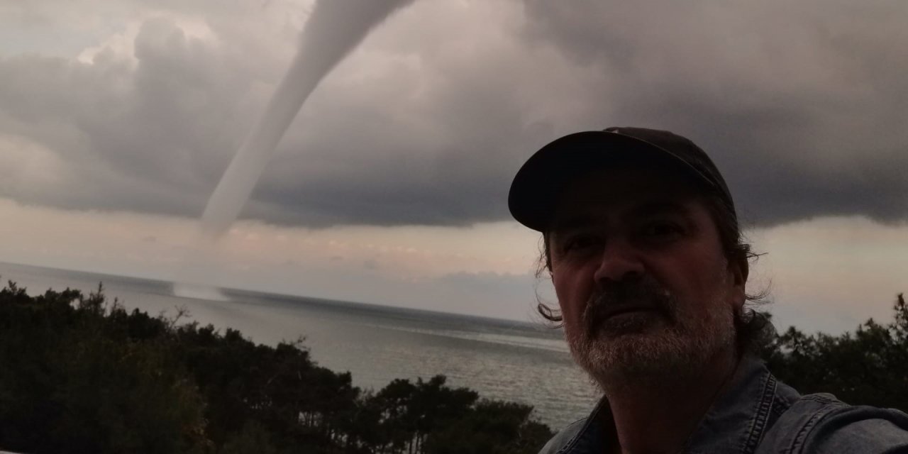 Antalya'da Denizdeki Hortum Kamerada