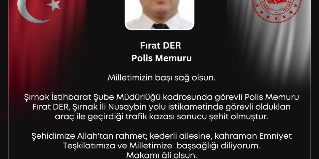 Şırnak'ta Trafik Kazası: 1 Polis Şehit, 2 Polis Yaralı (2)