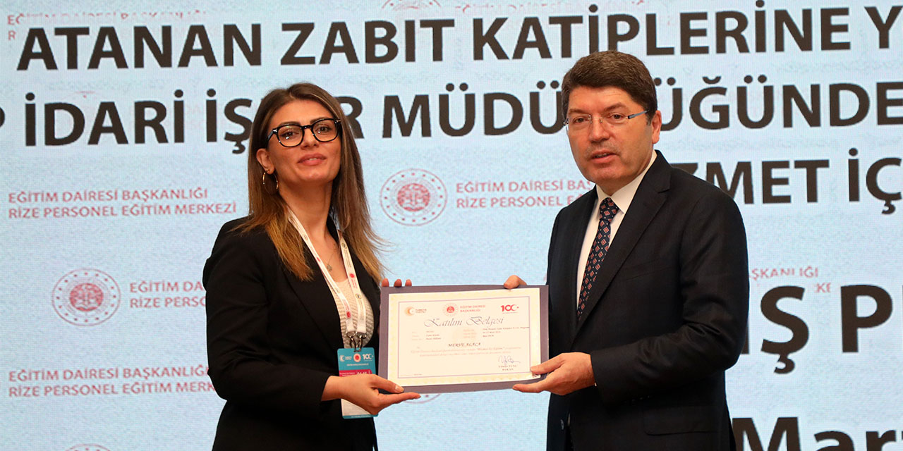 Adalet Bakanı Tunç, Rize'de sertifika töreninde konuştu