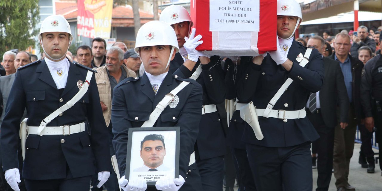 Doğum Gününde Kazada Şehit Olan Polis Memuru, Son Yolculuğuna Uğurlandı