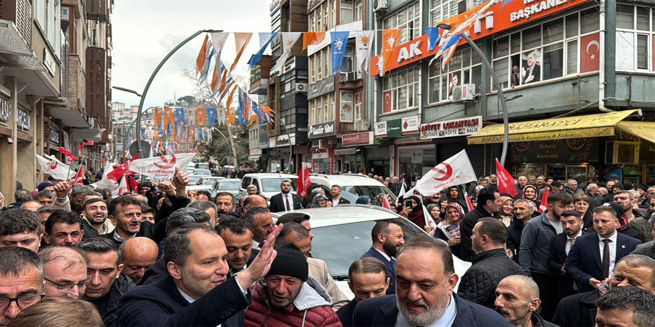 Rize'den Fatih Erbakan Geçti
