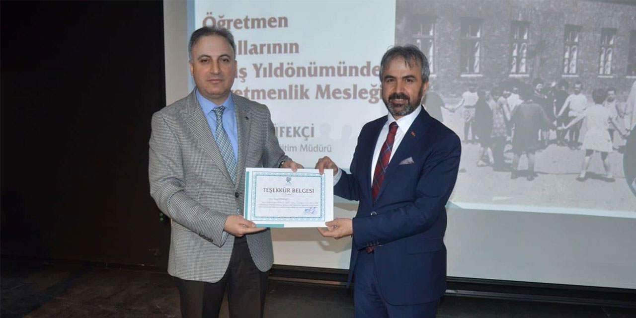 İl Müdürü Tüfekçi öğretmenlik konulu konferansta öğretmen adaylarına hitap etti