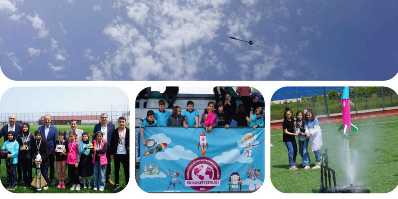Rize’de Su Roketi Şenliği düzenlendi