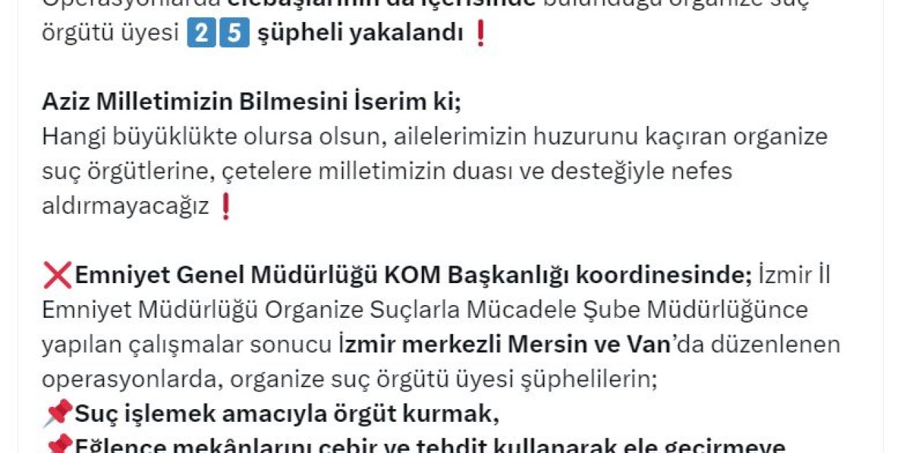 İzmir Merkezli 3 İlde 'Mahzen-13' Operasyonu: 25 Gözaltı