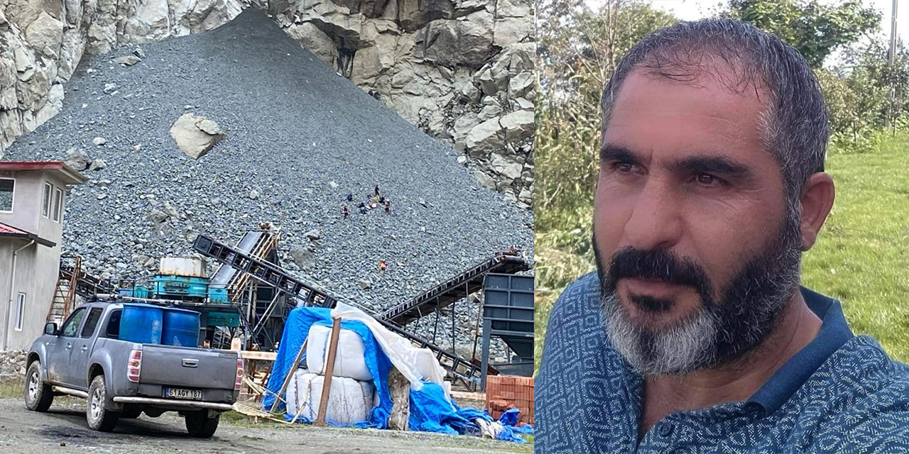 Of'ta taş ocağındaki kayalıklardan düşen işçi hayatını kaybetti