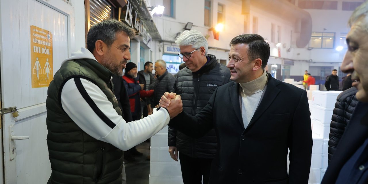 Hamza Dağ, Su Ürünleri Hali'ni Ziyaret Etti